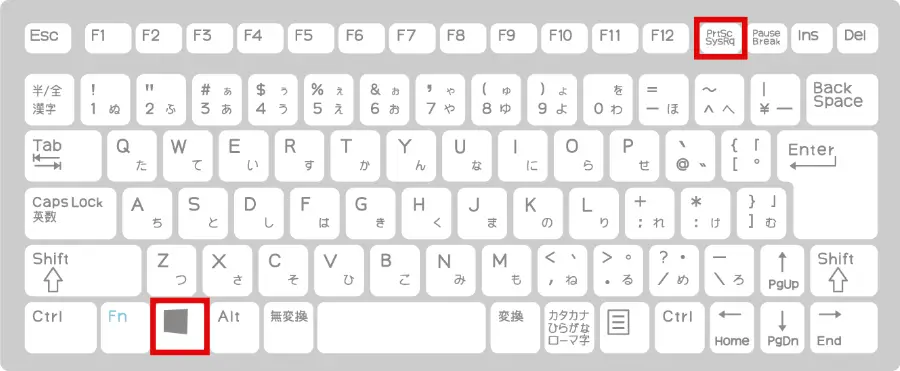 全画面のスクショを撮るショートカットキー「Windows+PrintScreen」